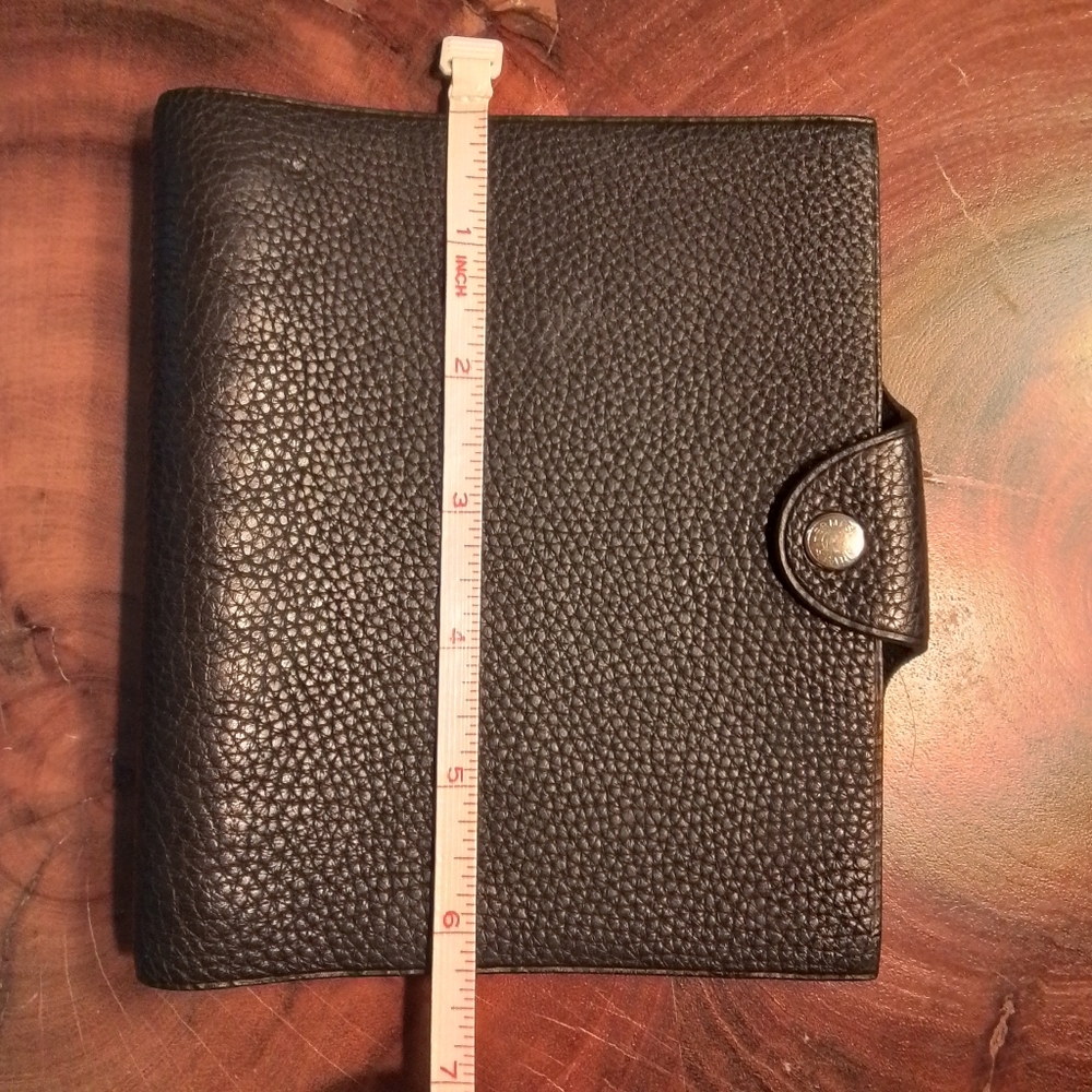Hermes Ulysse PM Mini Notebook Cover In Togo Calfskin Leather Noir - Picture 10 of 16